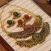 Metal Necklace Earring Set, New Bohemian Ethnic Style Round Diamond Alloy Set_ipsvogv.com