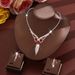 Women’s Jewelry Set Fashion Summer Evening Party Accessories Necklace New Jewelry Bridal Set Wedding Dress Full Diamond Earrings Bracelet Set Necklace_ipsvogv.com