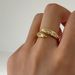 INS Electroplated Titanium Steel Transparent Zircon Open Versatile Ring_ipsvogv.com