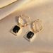 Cao Shi's French Palace Black Zircon for Women with Light Luxury Unique Design Temperament and Earrings_ipsvogv.com