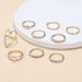 Pearl Round Heart Hollow Full Diamond Set Of 9 Pieces Joint Ring_ipsvogv.com