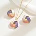 New Hot Selling Geometric Women's Jewelry Set Niche Braided Winding Design Earrings Versatile Necklace_ipsvogv.com