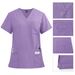 Women's new V-neck split medical overalls, pocket straight pants, men's and women's toiletries_ipsvogv.com