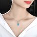 S925 silver pendant 12 birthstone necklace colored zircon clavicle chain female jewelry silver jewelry_ipsvogv.com