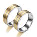 Jewelry Titanium Steel Couple Double Color Gold Frosted Diamond Female Wedding Pair Ring_ipsvogv.com