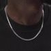 Stainless 3mm Front And Back Ground Chain Three-dimensional Men's Gold Necklace Hip-hop Jewelry Titanium Steel_ipsvogv.com