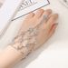 Fashion Diamond Bracelet Ring Integrated Chain Latin Dance Wrist Chain Fashionable Women's Mix And Match Bracelet_ipsvogv.com