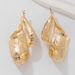Personalized Metal Geometric Texture Hollow Female Irregular Twisted Smooth Earrings_ipsvogv.com