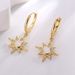 Bohemian Epoxy Elegant Fashion Earrings For Women Retro All Match Sun Shaped Zircon Earrings_ipsvogv.com
