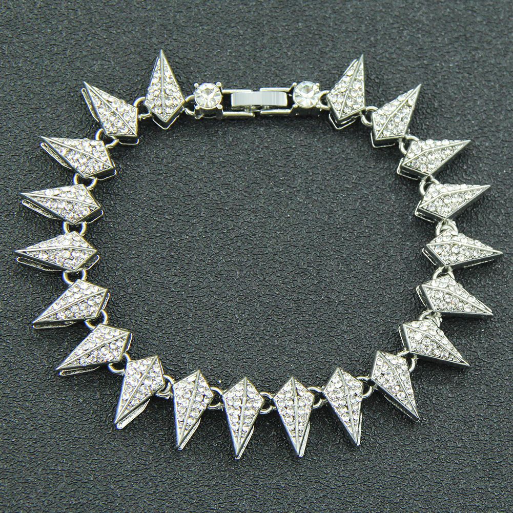 Hip Hop Rap Men's Necklace Trendy Man Full Diamond 3D Geometric Design Cuban Chain Neckchain Accessories_ipsvogv.com