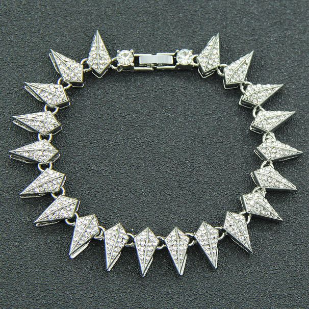 Hip Hop Rap Men's Necklace Trendy Man Full Diamond 3D Geometric Design Cuban Chain Neckchain Accessories_ipsvogv.com