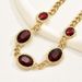 Personality Exaggerated Necklace Female Temperament Glass Ruby Clavicle Chain Geometric Shape Niche Versatile Necklace_ipsvogv.com