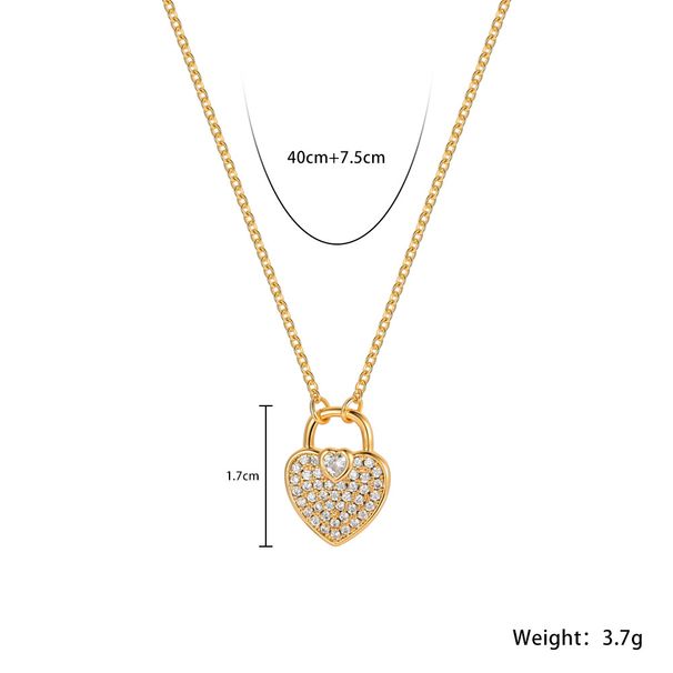 French high end simple design heart diamond new fashion temperament ladies accessories necklace temperament female necklace_ipsvogv.com