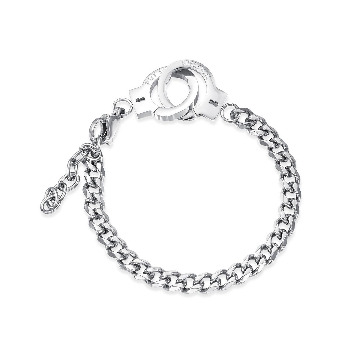 Women's Jewelry Personalized Stainless Steel Handcuffs Bracelet Simple Versatile Couple Titanium Steel Hand Jewelry_ipsvogv.com