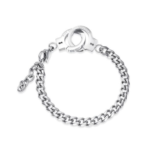 Women's Jewelry Personalized Stainless Steel Handcuffs Bracelet Simple Versatile Couple Titanium Steel Hand Jewelry_ipsvogv.com