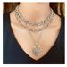 Multi Layer Chain Geometric Pendant Necklace Fashion Silver Clavicle Chain Ins Style Necklace Female_ipsvogv.com