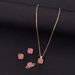 Three piece set with diamond and zircon necklace, earrings, ring, female pendant, internet celebrity live broadcast clavicle chain_ipsvogv.com