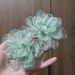 Seaside Holiday Style Mint Green Artificial Flower Earrings For Women, Fresh And Niche Ins Design Chiffon Earrings_ipsvogv.com