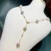 Pendant Necklaces Natural Freshwater Pearl Necklace Exquisite Simple Lavender Star Sweater Chain Fashion Wedding Jewelry_ipsvogv.com