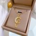 Moon 【 】 Star Tassel Light Luxury Charm Gorgeous Full Diamond Necklace Women's Versatile Clavicle Titanium Steel Chain 【 】_ipsvogv.com