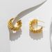 Titanium Steel Irregular C-shaped Earrings with Cool and Individualized Design Sense Earrings with Fashion and Advanced_ipsvogv.com