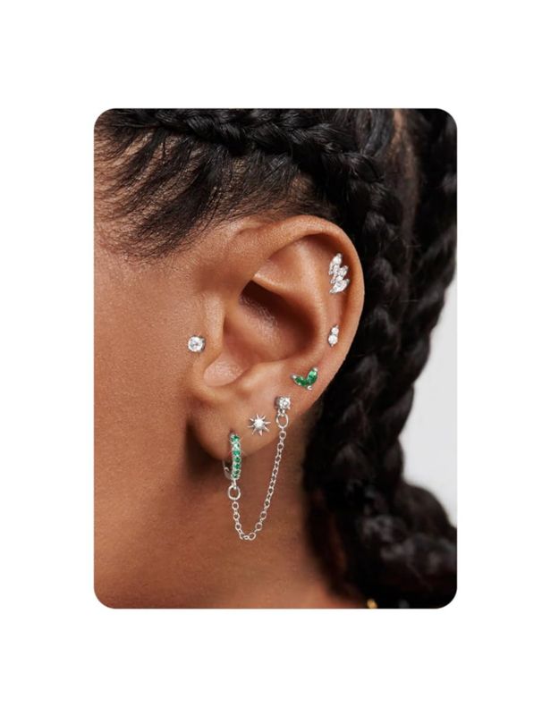 Women’s Jewelry Set Fashion High Grade Chain Tassel Brass Real Gold Electroplated Earrings Colored Zircon Earrings For Women_ipsvogv.com