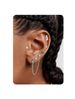 Women’s Jewelry Set Fashion High Grade Chain Tassel Brass Real Gold Electroplated Earrings Colored Zircon Earrings For Women_ipsvogv.com