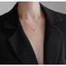 Minimalist Gold Niche Luxury V-letter Necklace, Women's Collarbone Sweater Chain, Internet Famous Non Fading Accessory_ipsvogv.com