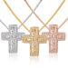 Japanese Popular Trend Inlaid Pendant D-chain Cross Luxurious Full Diamond Detachable Necklace_ipsvogv.com