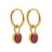 Unisex Copper Plated Diamond Colored Earrings Simple And Fashionable Light Luxury High End Retro Niche Temperament Earrings_ipsvogv.com