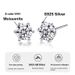 S pure six claw Mosang stone , niche, simple silver earplugs, two ear bone studs, versatile for men and women's_ipsvogv.com