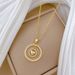 Steel 【 Titanium 】 Double Layer Circular Ring Heart-Shaped Light Luxury Temperament Gorgeous Full Diamond Necklace 【 】_ipsvogv.com