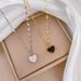 Body 【 Full Titanium Steel 】 Extremely Simple Style Double-Sided Love Furnace Genuine Gold Necklace For Women's Ins Mesh 【 】_ipsvogv.com