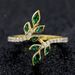 Cao Shisen's Olive Branch Small Fresh Leaf Popular Geometric Ring_ipsvogv.com