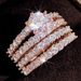 Cao Shi's New Hollowed Out Double-layer Zircon Engagement Set Women's Diamond Wedding Banquet, Bride's Ring, Bracelet_ipsvogv.com
