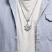 HIPHOP jewelry titanium steel plated K gold diamond maple leaf pendant necklace autumn and winter niche sweater chain_ipsvogv.com