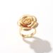 French High End Three Dimensional Rose Ring Necklace Earrings Brooch Vintage Gentle Temperament Suit_ipsvogv.com