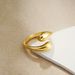 Unisex Fashion Simple All Match Light Luxury Glossy Water Drop Ring Female French Minimalist Adjustable Cross Open Ring_ipsvogv.com