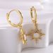 Bohemian Epoxy Elegant Fashion Earrings For Women Retro All Match Sun Shaped Zircon Earrings_ipsvogv.com