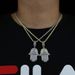 Pendant Necklaces New Hip Hop Palm Pendant Trend Inlaid Zircon Jewelry Couple Necklace_ipsvogv.com