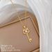 Steel 【 Titanium 】 Cat Key Zircon Light Luxury Temperament Gorgeous Full Diamond Necklace Women's Versatile Collarbone 【 】_ipsvogv.com