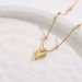 Love Titanium Steel Necklace Snake Bone Chain Small and Luxury Design Sense Peach Heart Versatile Chain Mesh Red Heart_ipsvogv.com