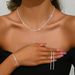 Women’s Jewelry Set Fashion 925 Sterling Silver Sparkling Necklace Light Luxury Niche Design Starry Sky Clavicle Chain Plain Chain Silver Necklace_ipsvogv.com