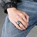 Retro stainless steel cross ring men's personality daily wear hand accessories_ipsvogv.com
