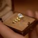 Cao Shi's Same Laurel Branch Moissanite Small Fresh Ring, Ladies' Flower Ring_ipsvogv.com