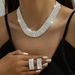 Luxury Full Diamond Trendy Necklace And Earring Set Evening Dress Bride Wedding Photography Matching Jewelry Two Pieces_ipsvogv.com