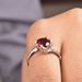 Sanjie's New Gold Inlaid Red Zircon Ring, Creative Rose Shaped Women's Ring_ipsvogv.com