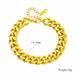 Fashion niche retro metal heavy industry hip-hop punk style gold-plated necklace bracelet titanium steel jewelry simple set_ipsvogv.com
