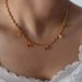 Five Multi-color Heart Cubic Zirconia Station Ripple Necklace, Clavicle Jewelry For Women_ipsvogv.com