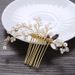 Jewelry & Accessories Bridal Handmade Pearl Flower Hair Comb Golden Wedding Dress Accessories Headdress Bridal Jewelry_ipsvogv.com